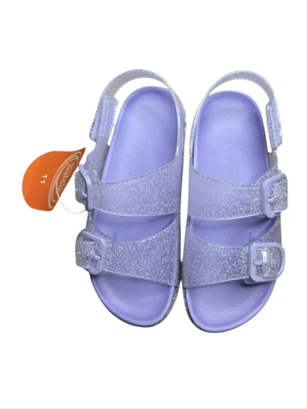 Wonder Nation Two Buckle Jelly Sandals in Lilac, Size 11 Toddler Girls NWT!